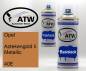 Preview: Opel, Aztekengold Ii Metallic, 40E: 400ml Sprühdose + 400ml Klarlack - Set, von ATW Autoteile West.